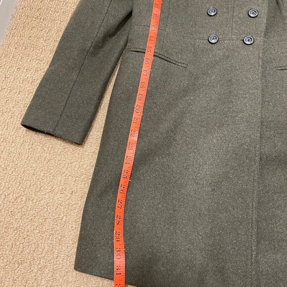 Banana Republic Melton Wool Long Military Jacket Green - SP - Picture 14 of 16